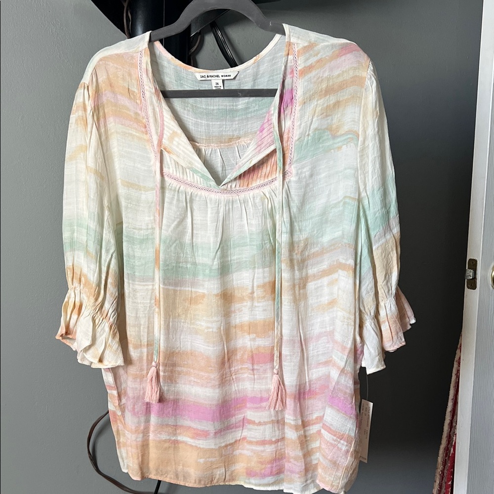 Zac & Rachel Pastel Striped Blouse